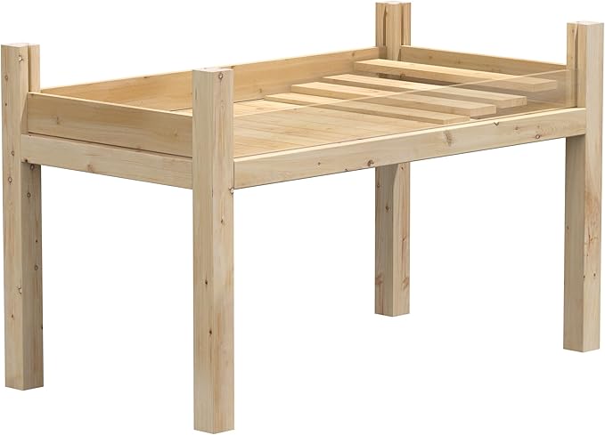 Greenes Fence Original Cedar Elevated Garden Bed, 24" W x 48" L x 31" H - Made in USA with North American Cedar