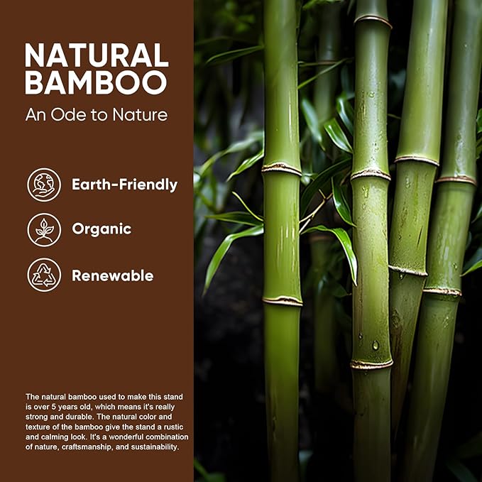 MUDEELA 2 Pack Adjustable Plant Stand Indoor, Bamboo Plant Stand 8 to 12 Inches, Single Floor Plant Stand for Indoor Plants, Bamboo Dark Brown Planter Stand for Indoor Plants, Pot Plant Not Included