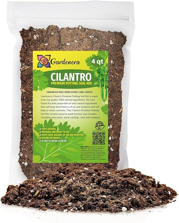 Cilantro Potting Mix - Promote Strong Roots and Culinary Excellence with Our Premium Blend - 4 Quart