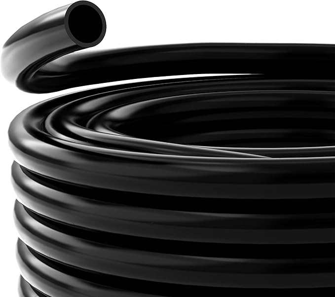 Alpine Corporation 100' PVC Tubing with 5/8" Inside Diameter for Ponds and Fountains, Black