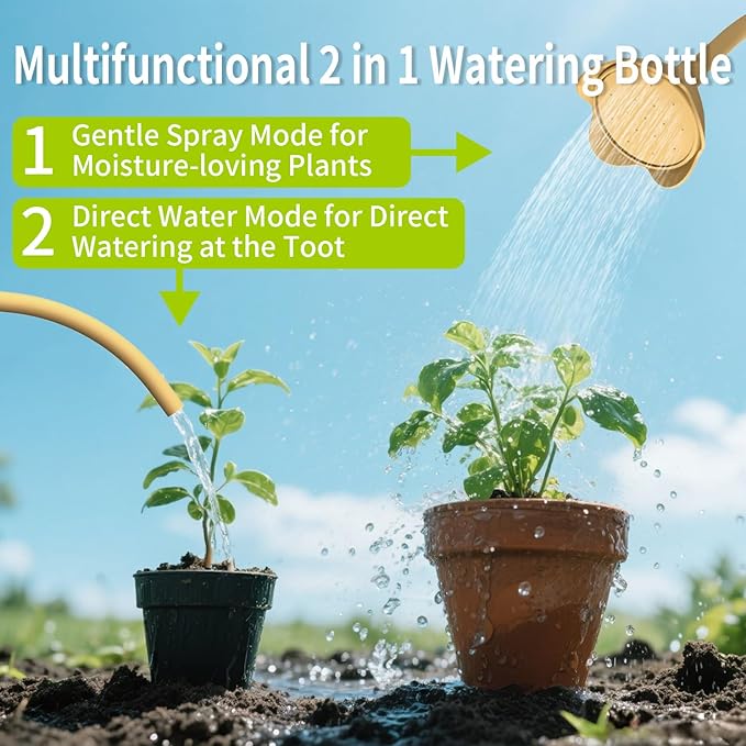 Squeeze Bottles for Plants, 11oz, 325ml Small Watering Can for Succulent, Muti-Function Squirt Bottle for Seedling Watering, Wash, Tattoo, Khaki