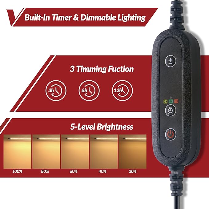 Grow Light with Stand for Indoor Plants, 3 Head 45W 168 LEDs Full Spectrum Adjustable Plant Light, 59'' H Tall Premium Aluminum Tripod Floor Stand for Indoor Gardening and Home Decoration