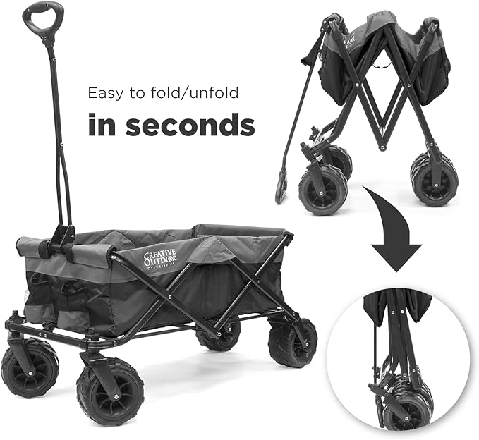 Creative Outdoor Original Folding Wagon All-Terrain Wheels