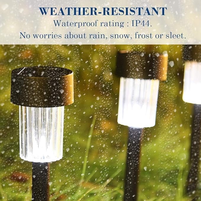 MAGGIFT 12 Pcs Solar Lights, Landscape Lights for Outdoor, Pathway, Lawn, Patio, Yard, Walkway, Deck, Driveway and Garden