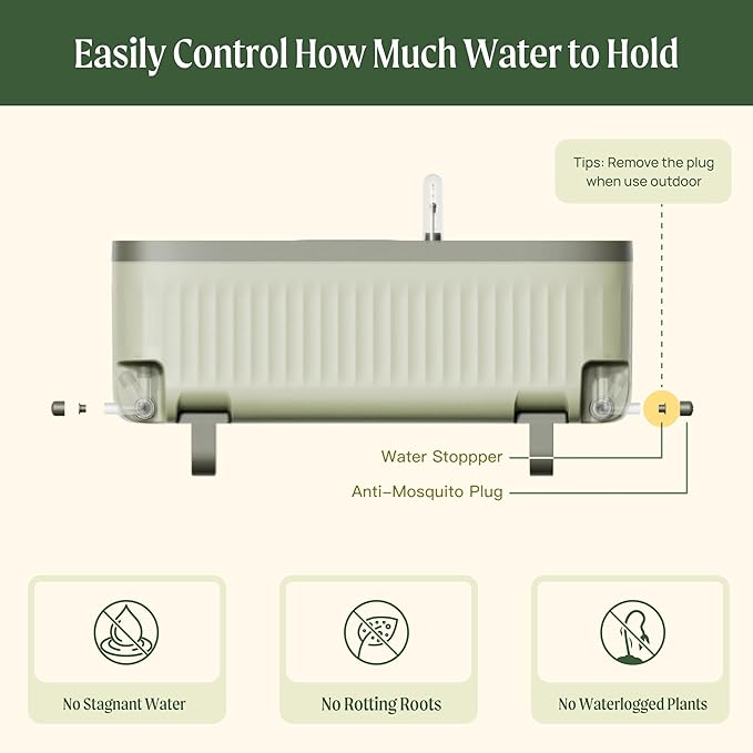 Vego garden 2 Pack Herb Indoor Plant Box, Self Watering Planters Pots for Indoor Plants with Trellis for Kitchen Window Sill or Countertop Plants Cage - Fog Gray