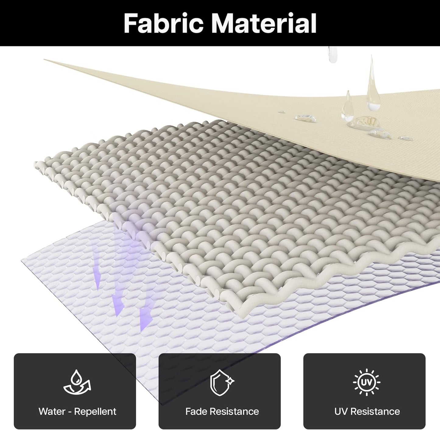 Patio Umbrella, 10FT Outdoor Cantilever Umbrella with 360-degree Rotation for Garden, Deck, Backyard, Pool and Beach, Beige