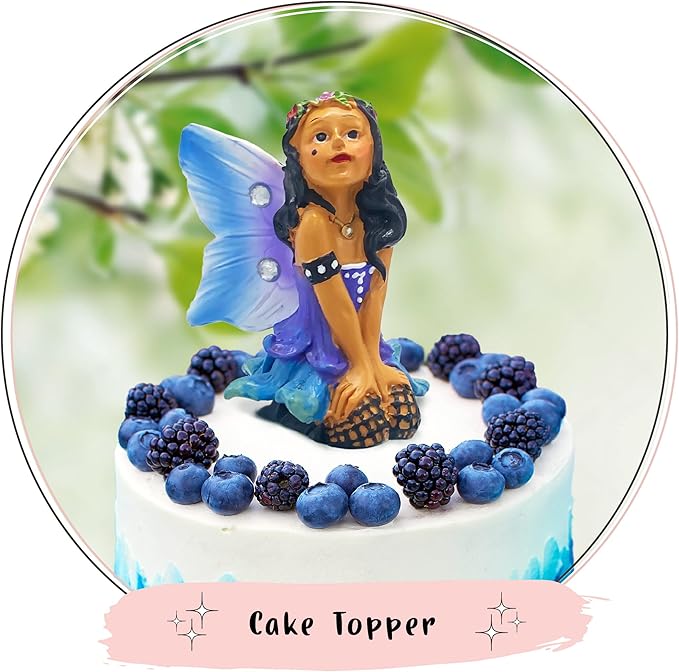 WILD PIXY Indoor Fairy Figurine – Miniature Fairy for Gardens, Ornaments, or Cake Toppers, Fairy Garden Decor and Accessories, Premium Resin, Designer Gift Box with Poem Card