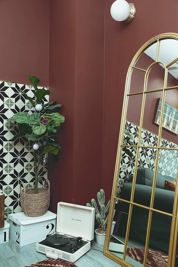 Dimoon 118''x17.7'' Red Peel and Stick Wallpaper Contact Paper Modern Self Adhesive Wall Paper Removable Renter Friendly Textured Solid Color Shelf Cabinet Vinyl Roll (118''x17.7'',Bordeaux Red)