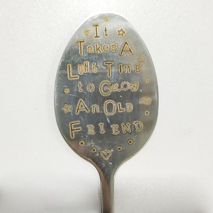 Garden Marker Friendship Gift, Garden Label Stake, Plant Marker Tag, Metal Garden Decoration Sign (2Pack)