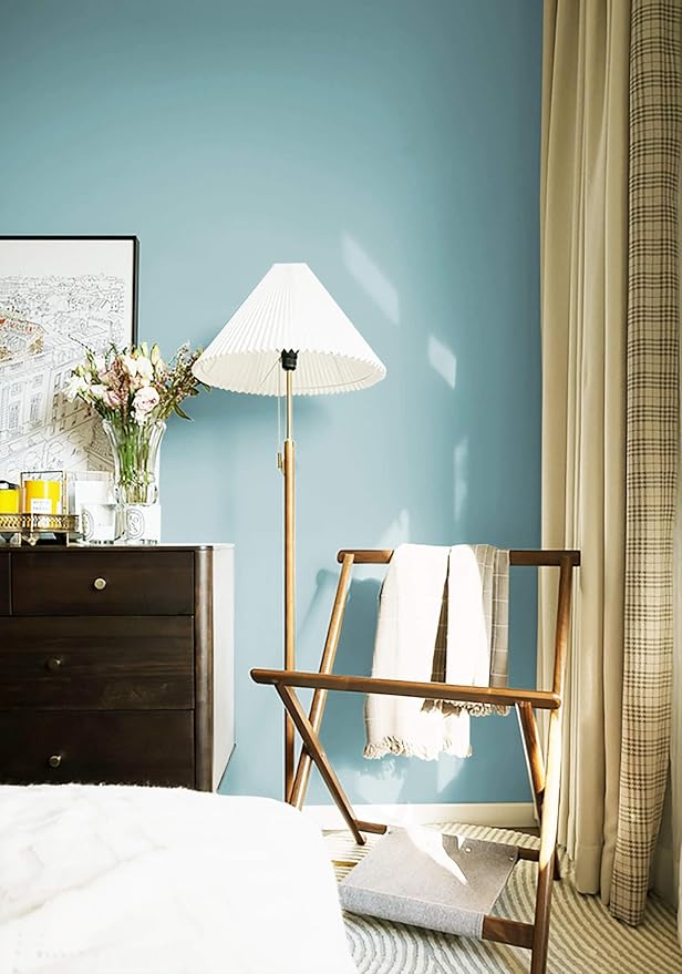 Dimoon 118''x17.7'' Blue Peel and Stick Wallpaper Contact Paper Modern Self Adhesive Wall Paper Removable Renter Friendly Textured Solid Color Shelf Cabinet Vinyl Roll (118''x17.7'',Nile Blue)