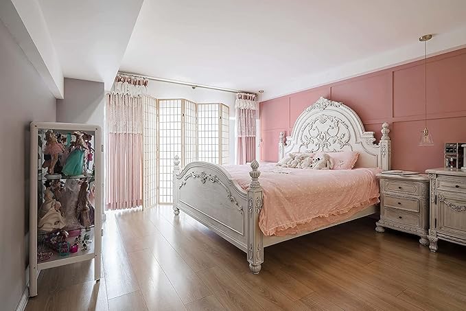 Dimoon 394''x17.7'' Pink Peel and Stick Wallpaper Contact Paper Modern Self Adhesive Wall Paper Removable Renter Friendly Textured Solid Color Shelf Cabinet Vinyl Roll (394''x17.7'',Rose Pink)