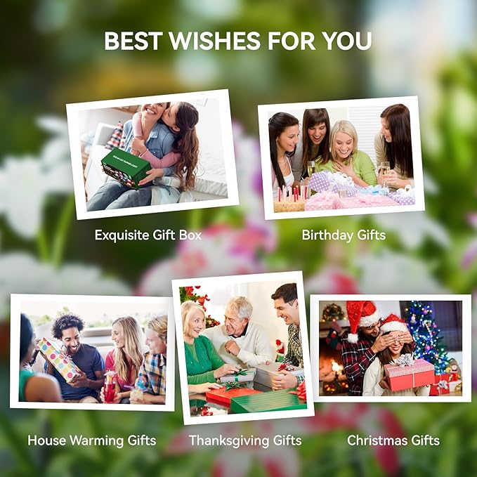 WdtPro 2025 Upgraded Solar Lights Outdoor 6 Pack, Solar Garden Lights with 24 Blooming Lily RGB Light, 7 Color Changing Waterproof Solar Flower Lights for Outside Yard, Patio Decor Gifts