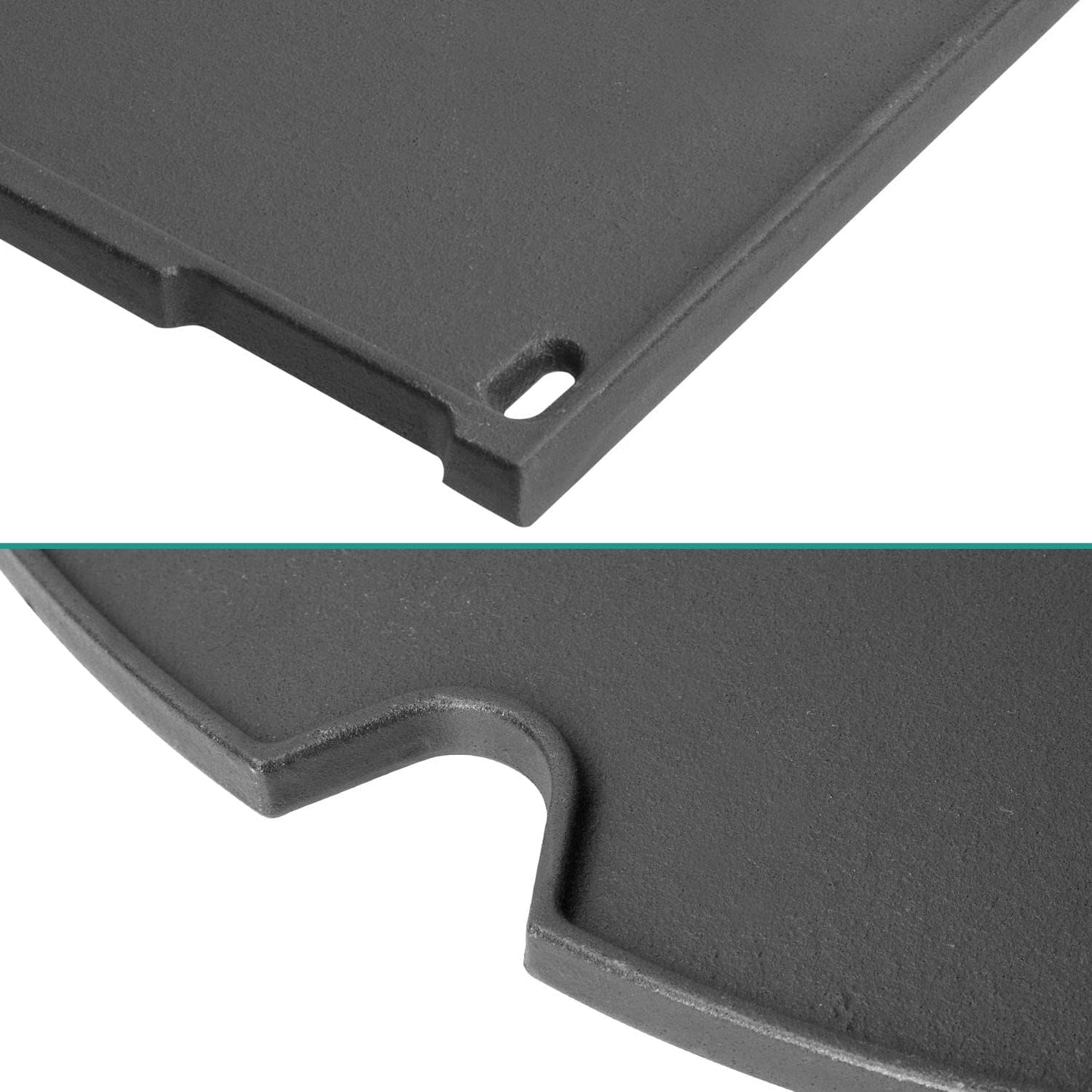 Cast Iron Cooking Grate and Grill Griddle 7034 for Weber Traveler Portable Gas Grill, Replacement Parts for Weber 9010001 9020001 9030001 9013001 Stealth Edition Traveler Portable Accessories