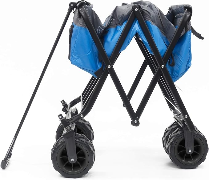 Creative Outdoor Push Pull Hauler Wagon for Kids, 200lbs Weight Capacity, All-Terrain Collapsible and Portable Folding Cart, Beach, Park, Garden, Camping & Tailgate