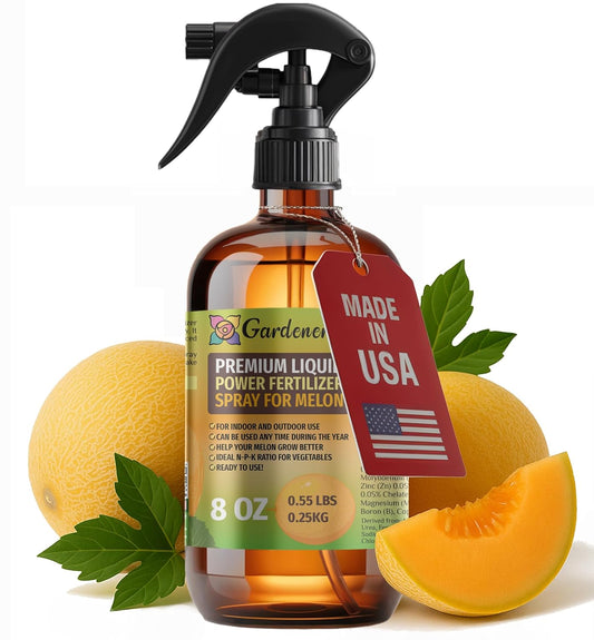 Liquid Power Melon Fertilizer Spray – Ready-to-Use Liquid Plant Food Mist for Melon – Premixed, Easy Application – Fast-Acting Formula for Growth, Roots & Yield – Indoor & Outdoor Use – 8 oz