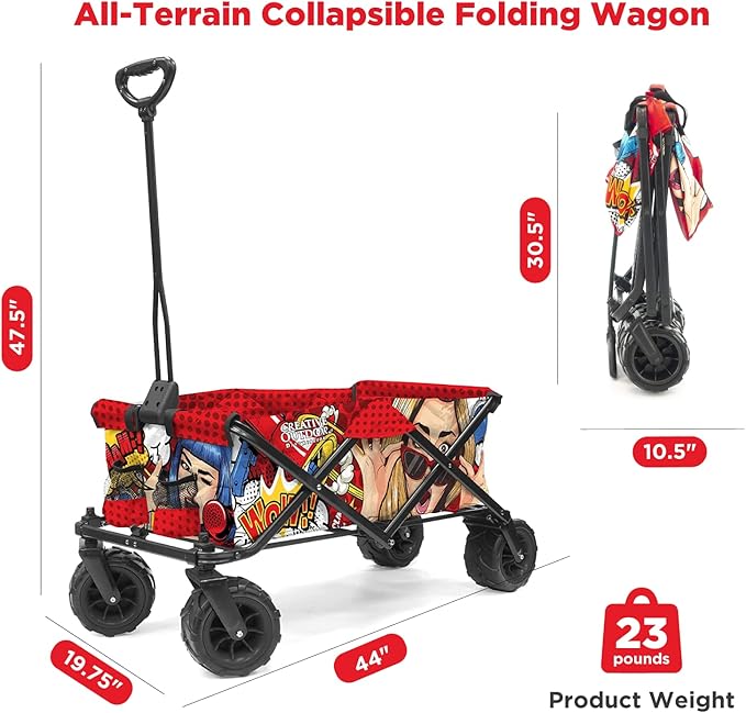 Creative Outdoor Original Folding Wagon All-Terrain Wheels