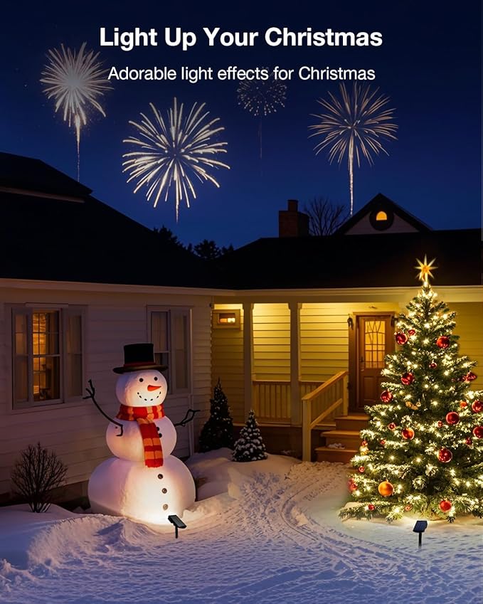 Solar Power Spotlight Outdoor Waterproof Landscape LED Accent Lighting for Yard, Tree, Plants, Walls, Path, Garden, Statues, Adjustable Brightness,Dusk to Dawn Long Lasting 4 Pack Cool White