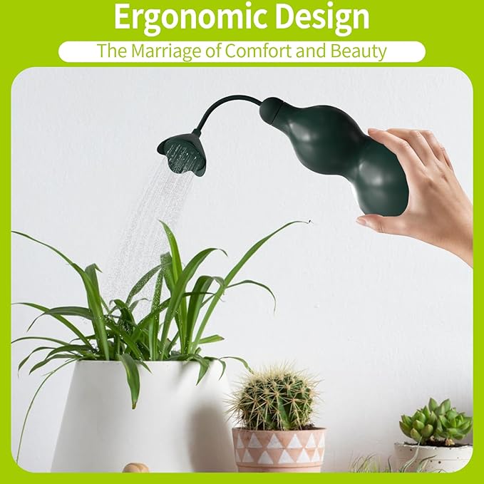 Squeeze Bottles for Plants, 11oz Small Watering Can for Succulent, Muti-Function Squirt Bottle for Seedling Watering, Wash, Tattoo, Dark Green