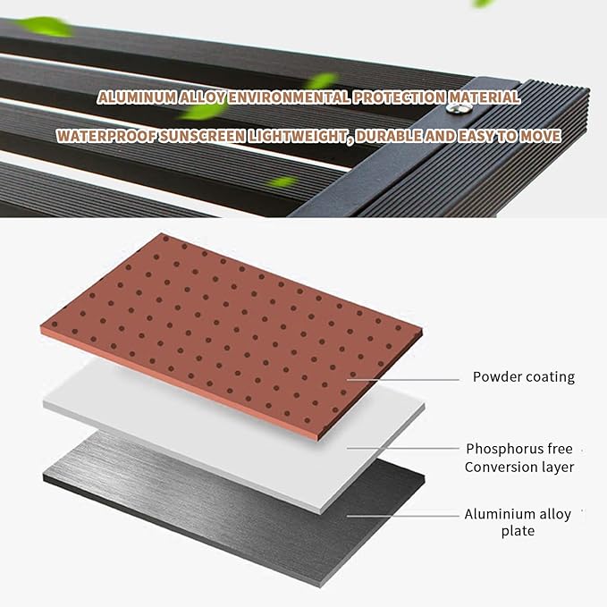 Metal Plant Stand, Rust-proof Aluminum Flower Pot Stand, Plants Display Stands Decoration Racks for Living Room Balconies and Gardens (120 Ebony)