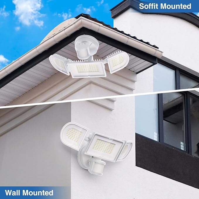 150W Motion Sensor Lights Outdoor for Outside, 15000LM LED Flood Lights Outdoor Wired Dusk to Dawn, Exterior Security Floodlight Fixture Waterproof IP65, Outdoor Lighting for House, Garage