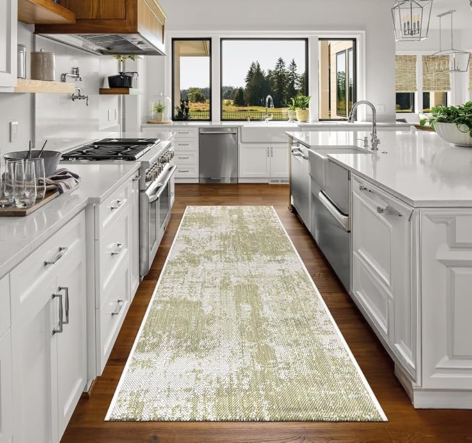 Keen Home Design Terrace Outdoor Runner Rug - 2x6 Washable Indoor/Outdoor Rug for Patio, Kitchen, Balcony, Beach, Garden, Deck and Porch, Size: 2'2"x5'7"