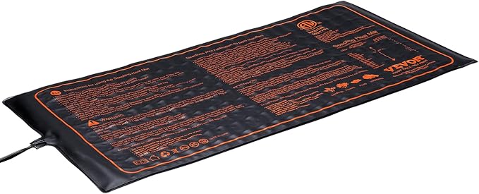 VEVOR 10"x 20.75" Seedling Heat Mat 1 Pack, MET-Certified, Waterproof, for Indoor Germination, Gardening, Hydroponics, Greenhouse Use