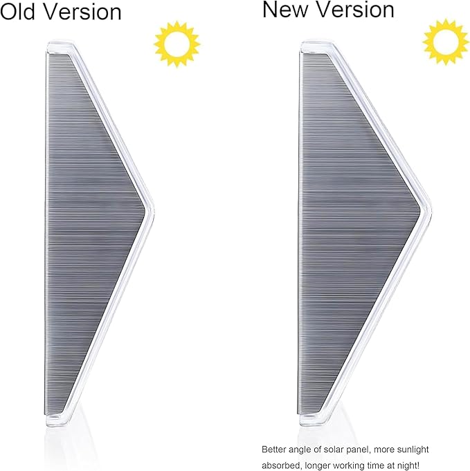 XLUX Solar Lights for Steps Decks Pathway Yard Stairs Fences, LED lamp, Outdoor Waterproof, Warm Light, 6 Pack