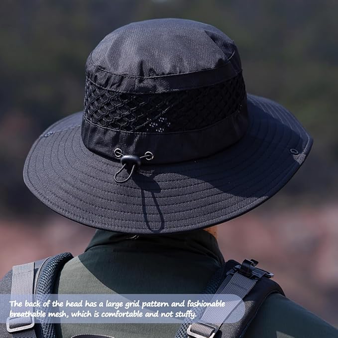 Fishing Hat, UPF50+ Wide Brim Sun Hat for Men Women, UV Protection Hiking Beach Bucket Hats Summer Safari Hat