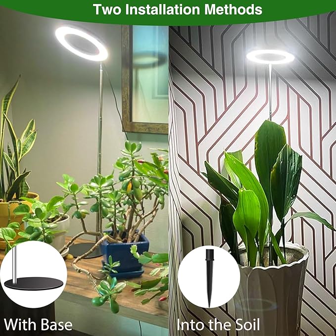 Grow Lights for Indoor Plants Full Spectrum, 80 LEDs Plant Light for Indoor Plants, Height Adjustable Desktop Growing Lamp with Auto Timer 6/12/16Hrs, 3 Optional Spectrums,5 Brightness,2 Packs
