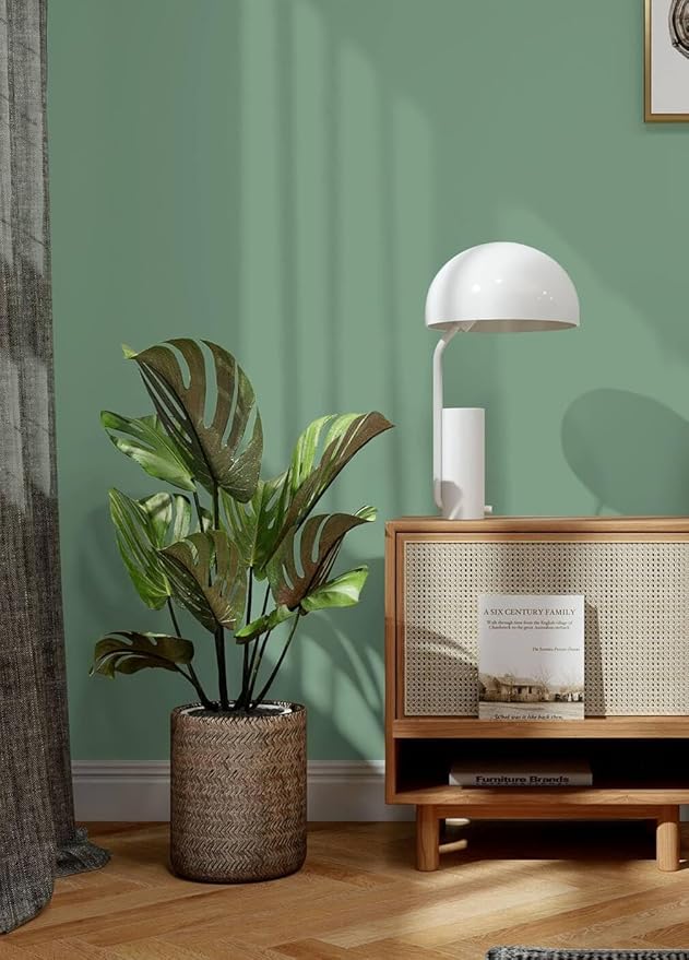 Dimoon 236''x17.7'' Green Peel and Stick Wallpaper Contact Paper Modern Self Adhesive Wall Paper Removable Renter Friendly Textured Solid Color Shelf Cabinet Vinyl Roll (236''x17.7'',Spring Green)