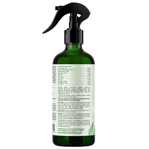 Professional Foliar Plant Spray with Essential Micronutrients 3-1-2 for Snake Plants, Dracaena trifasciata, Sansevieria - Liquid Fertilizer - Plant Food - Plant Shine - Plant Care (16 OZ)