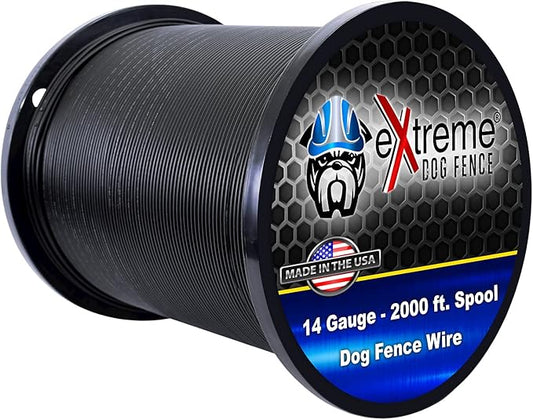 Extreme Dog Fence Industrial Grade Dog Fence Wire - 2000 Feet of Thickest Longest Lasting Electric Dog Fence Wire Available -14 Gauge (AWG) UV Resistant and Submersible