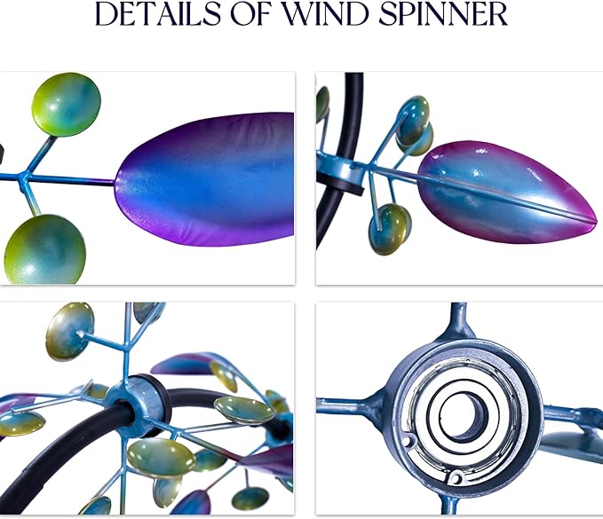 Peacock Wind Spinners Outdoor, Garden Spinners Metal Large 87 inches, Wind Sculptures for Yard Decor(87 x 30 Inches)