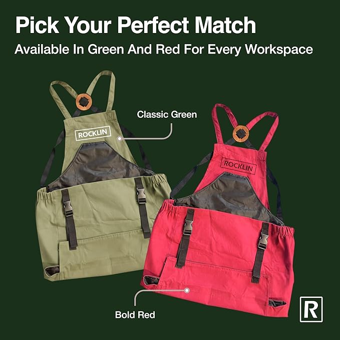 Garden Apron with Pockets Harvest Fruit Picking Bag,Canvas Adjustable Vegetable Harvest Apron for Home Gardeners
