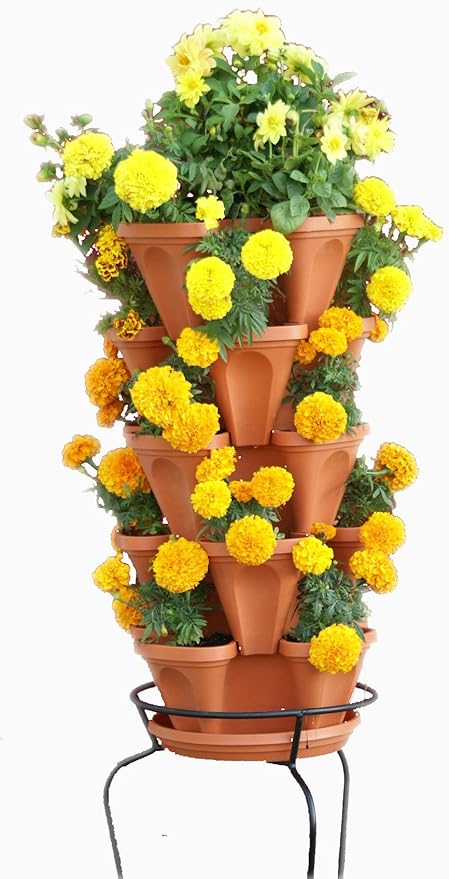 Mr. Stacky 5-Tier Strawberry Planter Pot, 5 Pots