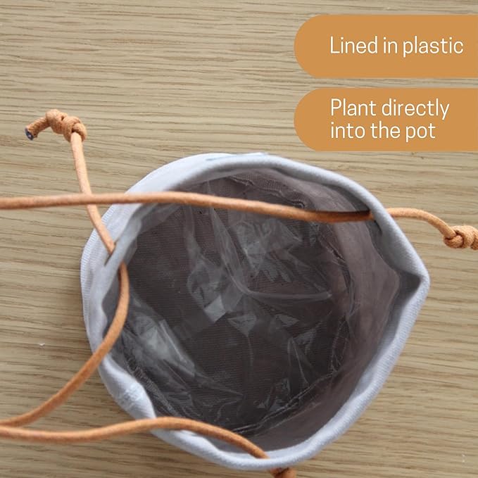 Waxed Canvas Handmade Hanging Planter for Indoor/Outdoor Plants, Hanging Basket Plant Holder Dijon Yellow