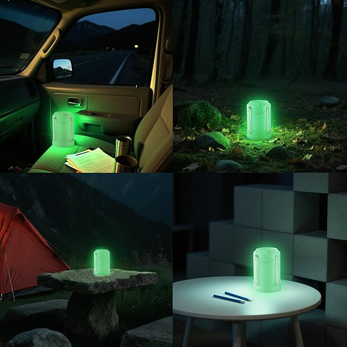 Lichamp LED Camping Lantern, 4 Pack Battery Powered Flashlight for Power Outages, Portable Collapsible Hanging Light Essential for Home, Outdoor, Emergency Lamp Survival Kit Gear for Hurricane, C2