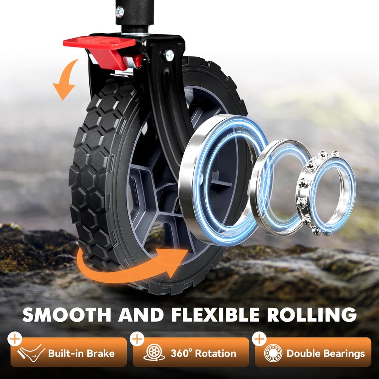 Hikenture Collapsible Wagon - 330LBS Capacity, Extra Large Foldable Wagon with All-Terrain Wheels, Utility Beach Cart for Outdoor Garden