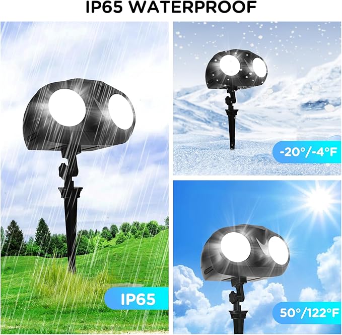 Snowfall Christmas Light Projector,Snowflake Night Projection Lamp, IP65 Waterproof Outdoor LED Snow Spotlight for Holiday Party Home Decor Garden Light Projector, with Remote Control