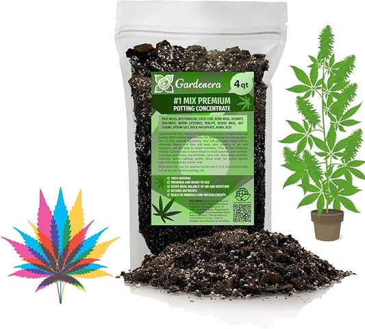 Organic Autoflower Plants Potting Soil Mix - Perfect Balance of Nutrients, Drainage, and Aeration for Thriving Autoflower Plants- 4 Quart
