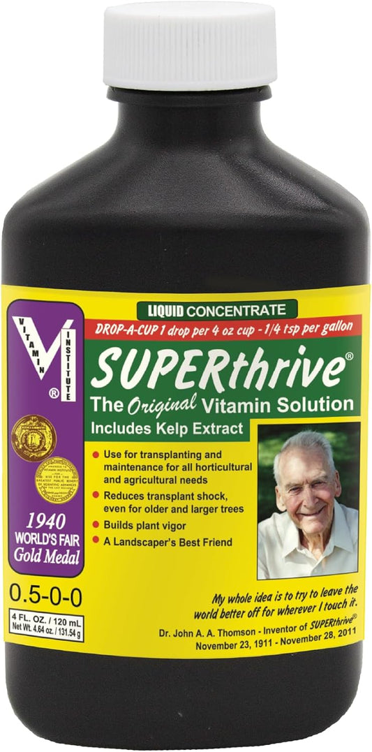 SUPERthrive The Original Vitamin Solution - Liquid Concentrate, May Add to Any Fertilizing Program, 4 fl. oz.