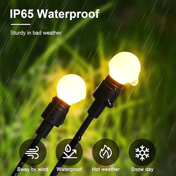 Solar Lights Outdoor Decoration, Waterproof Xmas Outdoor Lights Decor for Yard, Patio, Garden, and Front Porch, 20 LEDs Swing with The Wind (2 Pack, Warm White)