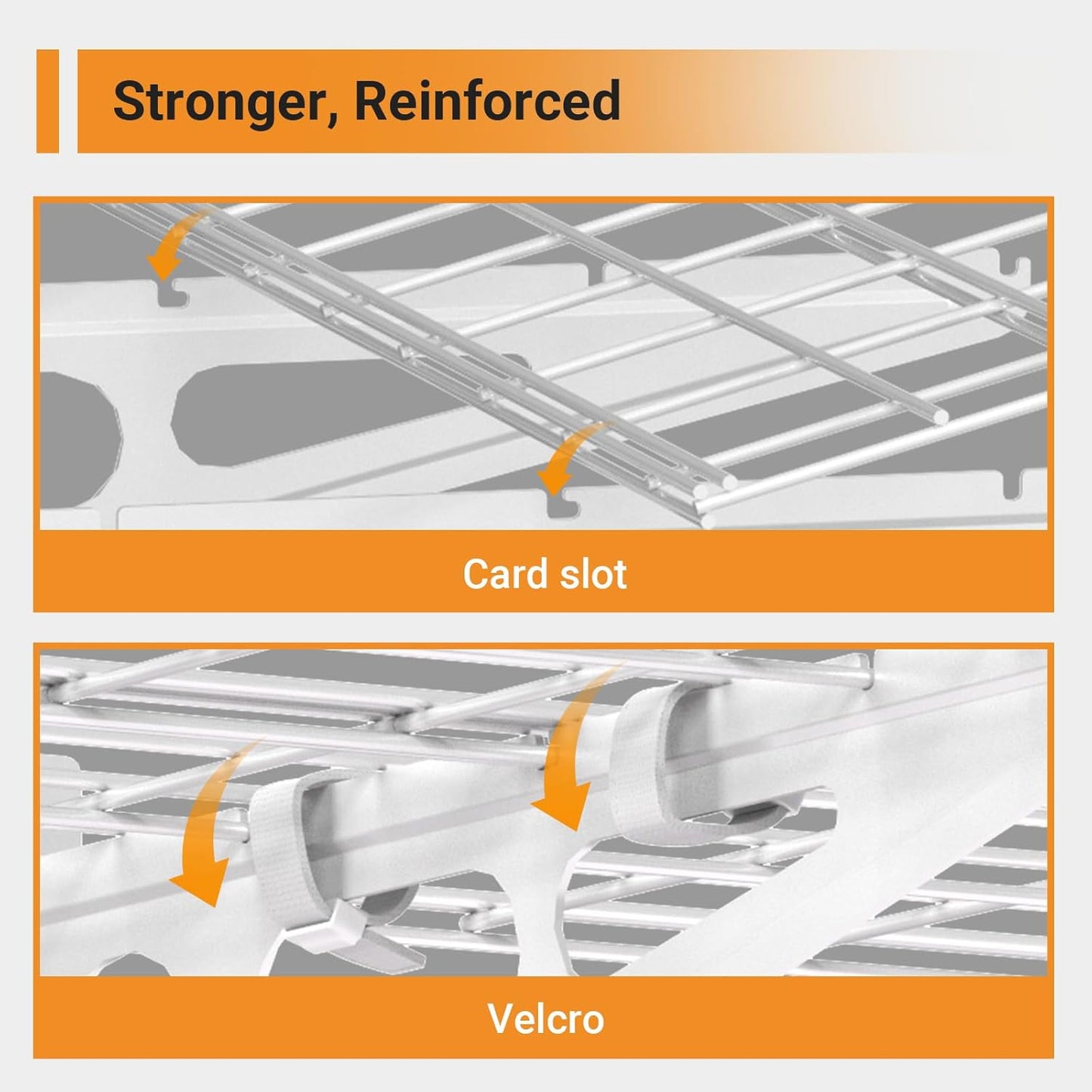 2x6 ft Garage Shelving, 2-Pack Wall-Mounted Shelves for Garage, Kitchen, Pantry Storage, 800 lbs Total Load Capacity Storage Wall Shelving, White