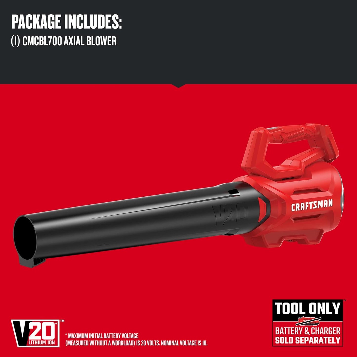CRAFTSMAN CMCBL700B V20* Cordless Axial Leaf Blower (Tool Only)