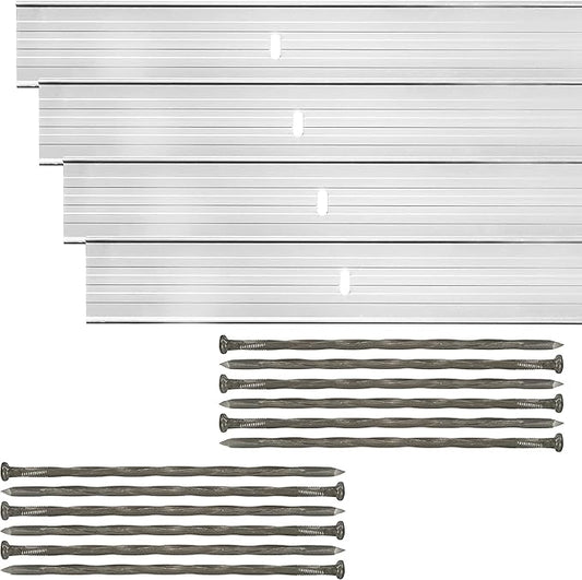 Dreamscape E-Z Edge Aluminum Landscape Edging - 8 Strips, 6ft Each (48ft Total), Mill Finish (Natural Aluminum) - Professional Quality Landscaping Border, Metal Divider for Lawn, Garden, Flowerbed…