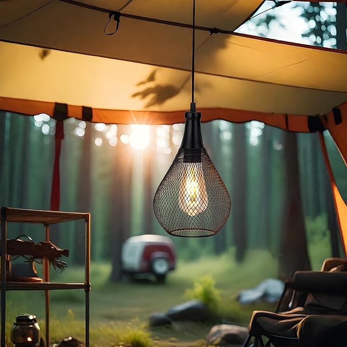 JHY DESIGN Hanging Lamp Battery Operated Cordless Hanging Light Great for Parties Patio Events for Indoors Outdoors(Teardrop Shape)