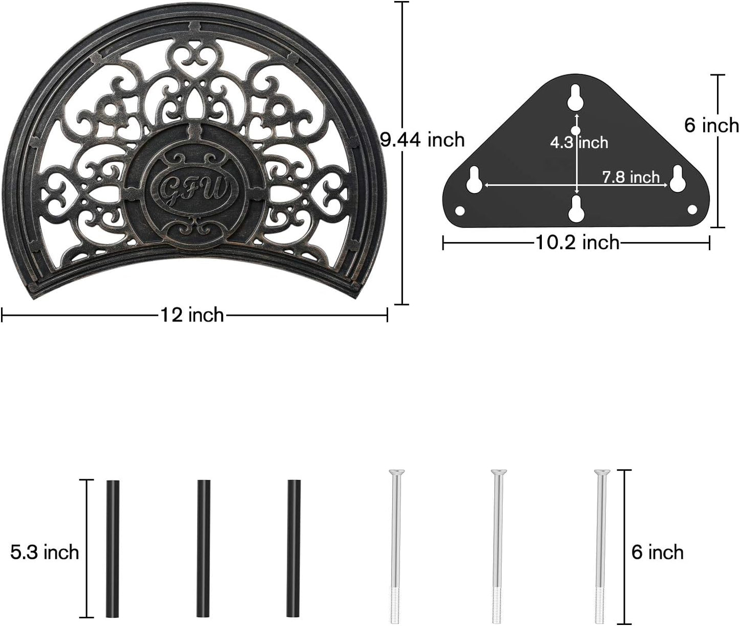 GOFORWILD Garden Hose Holder made of Stainless Cast Aluminum, Decorative Hose Butler Sturdy Water Hose Rack, Durable Wall Hose Hanger, Holds 125-Feet of 5/8-Inch Hose, Hose Reel, 7005
