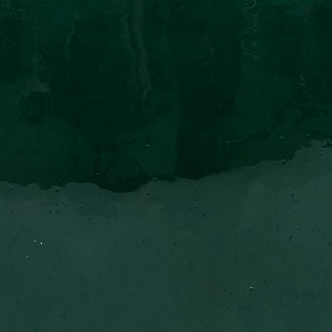 Sunnydaze Studio Large Ceramic Plant Pot - Round Outdoor Glazed Ceramic Planter Pot with Drainage - Dark Green - 15 in