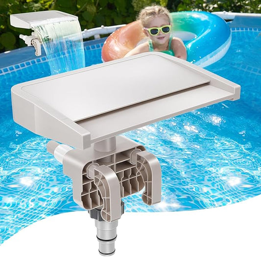 Pool Fountain Waterfall for Above Ground Pools, Smooth Flowing Pool Waterfall, Above Ground Pool Accessories, Cooling and Relaxation Pool Fountain for Outdoor Decor, Swimming Pool