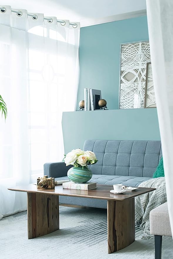 Dimoon 118''x17.7'' Blue Peel and Stick Wallpaper Contact Paper Modern Self Adhesive Wall Paper Removable Renter Friendly Textured Solid Color Shelf Cabinet Vinyl Roll (118''x17.7'',Nile Blue)